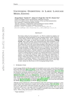 Uncovering Overfitting in Large Language Model Editing