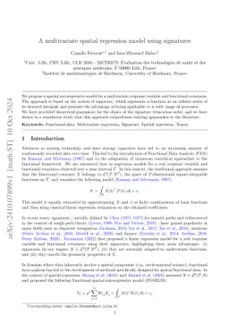 A multivariate spatial regression model using signatures