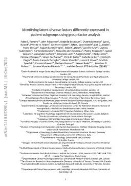 Identifying latent disease factors differently expressed in patient
  subgroups using group factor analysis