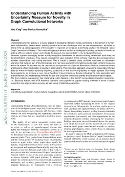 Understanding Human Activity with Uncertainty Measure for Novelty in
  Graph Convolutional Networks