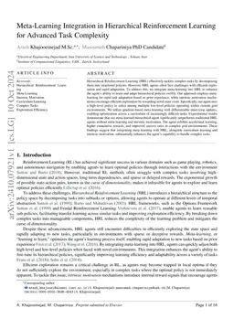Boosting Hierarchical Reinforcement Learning with Meta-Learning for Complex Task Adaptation