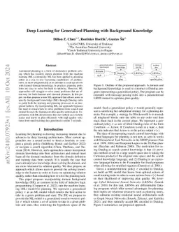 Deep Learning for Generalised Planning with Background Knowledge