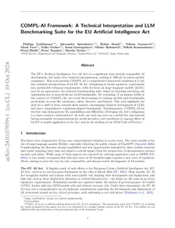 COMPL-AI Framework: A Technical Interpretation and LLM Benchmarking Suite for the EU Artificial Intelligence Act
