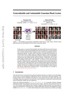 Generalizable and Animatable Gaussian Head Avatar