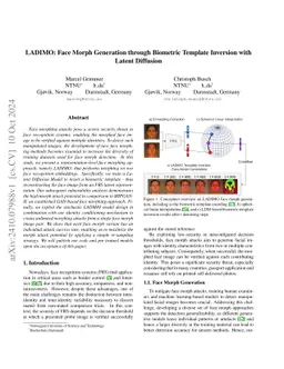 LADIMO: Face Morph Generation through Biometric Template Inversion with
  Latent Diffusion