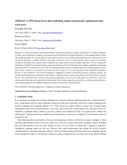 APOLLO: A GPT-based tool to detect phishing emails and generate
  explanations that warn users