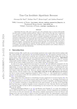 Time Can Invalidate Algorithmic Recourse