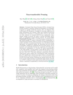 Non-transferable Pruning