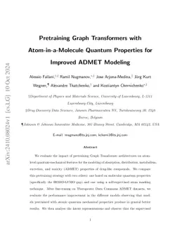 Pretraining Graph Transformers with Atom-in-a-Molecule Quantum
  Properties for Improved ADMET Modeling