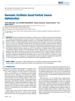 Harmonic Oscillator based Particle Swarm Optimization