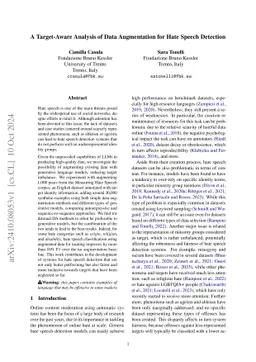 A Target-Aware Analysis of Data Augmentation for Hate Speech Detection