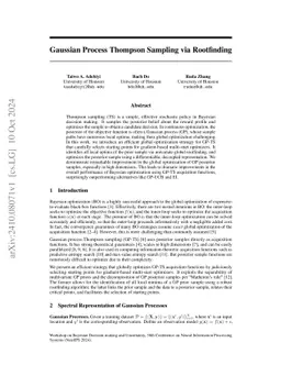 Gaussian Process Thompson Sampling via Rootfinding