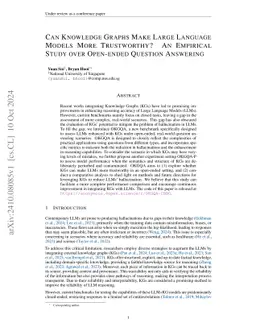 Can Knowledge Graphs Make Large Language Models More Trustworthy? An Empirical Study Over Open-ended Question Answering