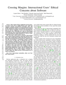 Crossing Margins: Intersectional Users' Ethical Concerns about Software