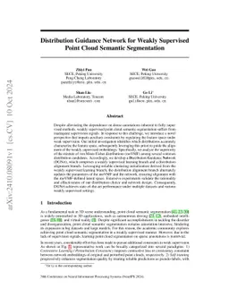 Distribution Guidance Network for Weakly Supervised Point Cloud Semantic
  Segmentation