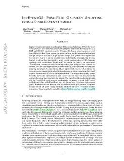 IncEventGS: Pose-Free Gaussian Splatting from a Single Event Camera