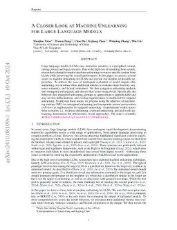 A Closer Look at Machine Unlearning for Large Language Models