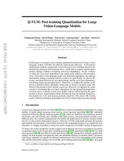 Q-VLM: Post-training Quantization for Large Vision-Language Models