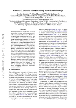 Robust AI-Generated Text Detection by Restricted Embeddings