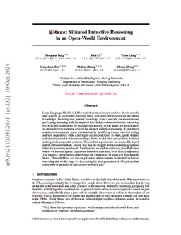 Mars: Situated Inductive Reasoning in an Open-World Environment