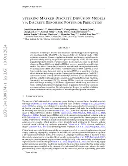 Steering Masked Discrete Diffusion Models via Discrete Denoising
  Posterior Prediction