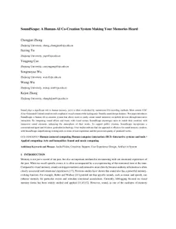 SoundScape: A Human-AI Co-Creation System Making Your Memories Heard