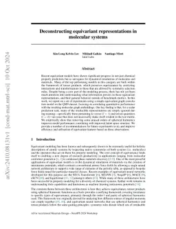 Deconstructing equivariant representations in molecular systems