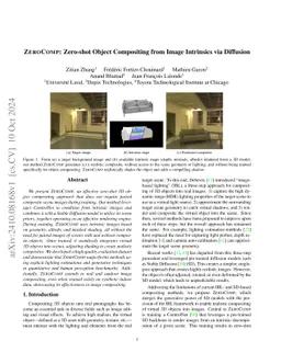 ZeroComp: Zero-shot Object Compositing from Image Intrinsics via Diffusion
