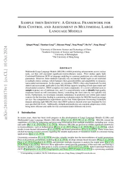 Sample then Identify: A General Framework for Risk Control and Assessment in Multimodal Large Language Models