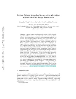 TANet: Triplet Attention Network for All-In-One Adverse Weather Image
  Restoration