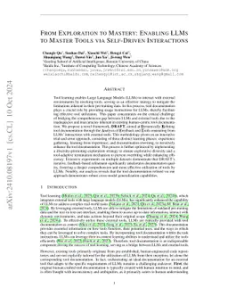 From Exploration to Mastery: Enabling LLMs to Master Tools via Self-Driven Interactions