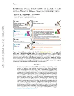 Emergent Visual Grounding in Large Multimodal Models Without Grounding Supervision
