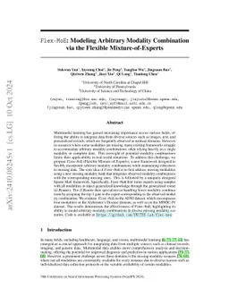 Flex-MoE: Modeling Arbitrary Modality Combination via the Flexible
  Mixture-of-Experts