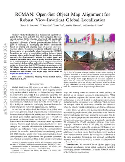 ROMAN: Open-Set Object Map Alignment for Robust View-Invariant Global Localization