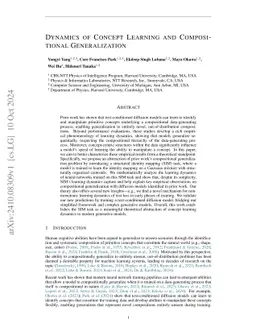 Swing-by Dynamics in Concept Learning and Compositional Generalization