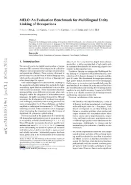 MELO: An Evaluation Benchmark for Multilingual Entity Linking of
  Occupations