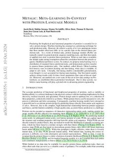 Metalic: Meta-Learning In-Context with Protein Language Models