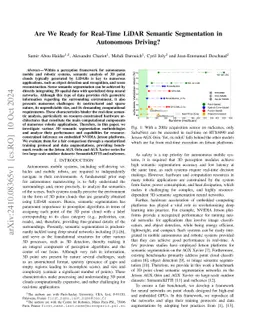 Are We Ready for Real-Time LiDAR Semantic Segmentation in Autonomous
  Driving?