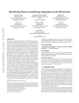Identifying Money Laundering Subgraphs on the Blockchain