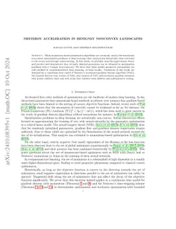 Nesterov acceleration in benignly non-convex landscapes