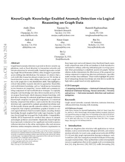 KnowGraph: Knowledge-Enabled Anomaly Detection via Logical Reasoning on
  Graph Data