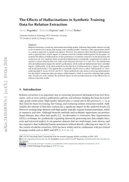 The Effects of Hallucinations in Synthetic Training Data for Relation
  Extraction