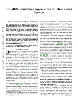 CE-MRS: Contrastive Explanations for Multi-Robot Systems