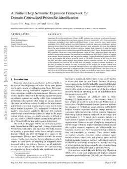 A Unified Deep Semantic Expansion Framework for Domain-Generalized
  Person Re-identification
