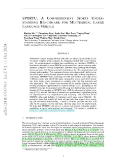 SPORTU: A Comprehensive Sports Understanding Benchmark for Multimodal Large Language Models