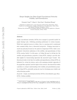 Deeper Insights into Deep Graph Convolutional Networks: Stability and Generalization