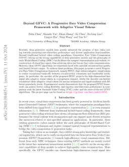 Beyond GFVC: A Progressive Face Video Compression Framework with
  Adaptive Visual Tokens