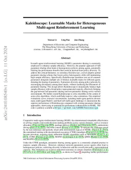 Kaleidoscope: Learnable Masks for Heterogeneous Multi-agent
  Reinforcement Learning