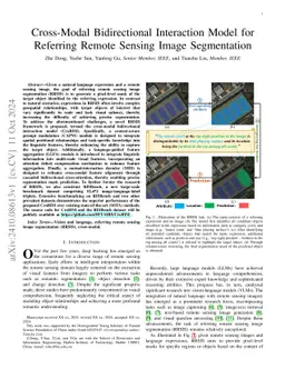 Cross-Modal Bidirectional Interaction Model for Referring Remote Sensing Image Segmentation