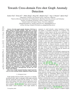 Towards Cross-domain Few-shot Graph Anomaly Detection